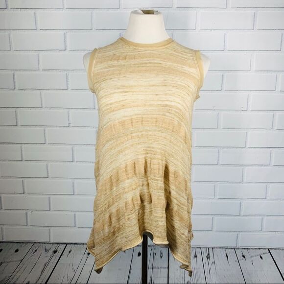 10/$25🦋 Simply Vera Vera Wang Oatmeal Asymmetrical Tank - Size XS - Picture 1 of 11